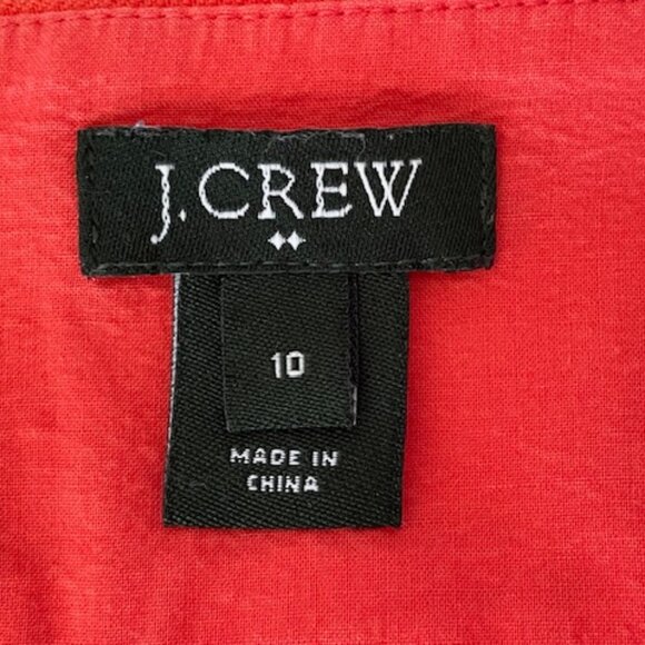 J. CREW Orange Double Serge Cotton Mini A Line Skirt 10 - Picture 5 of 13